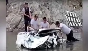 Huanta: siete muertos deja caída de minivan al río Mantaro