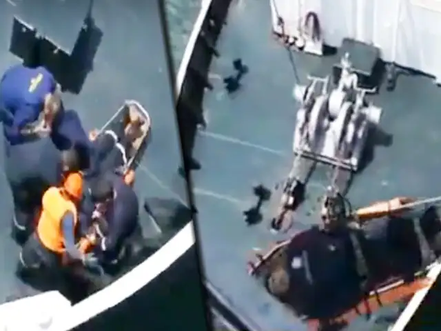 Chimbote: Marina de Guerra realiza exitoso rescate de tripulante accidentado en alta mar