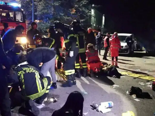 Italia: estampida durante concierto deja 6 muertos y decenas de heridos