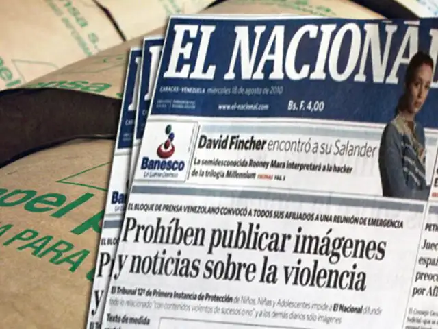 Venezuela: diario “El Nacional” crítico del gobierno de Maduro, suspende circulación impresa