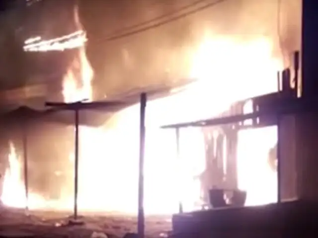 Villa el Salvador: incendio destruyó taller de carpintería