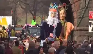 Reyes Magos realizaron colorido desfile por calles de Nueva York
