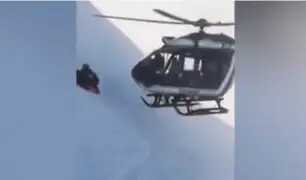 Francia: rescatan a esquiador a más de 2.000 metros de altura