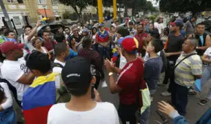 Venezolanos tomaron las calles para realizar un plantón frente a su embajada en Lima