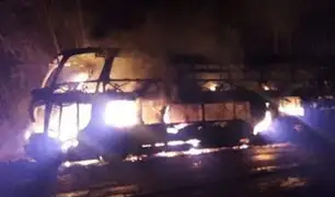 Huaral: ómnibus interprovincial se incendia en carretera Panamericana Norte