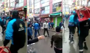 Enfrentamiento en Gamarra entre comerciantes ambulantes y municipio de La Victoria