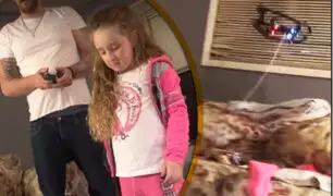 EEUU: padre quita diente de leche a su hija con un dron