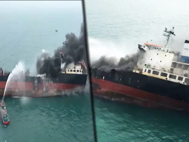 Hong Kong: un muerto y varios heridos deja explosión de un buque petrolero