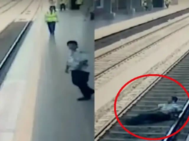 Metro de Lima: hombre se desvanece y cae a rieles del tren en estación de VES
