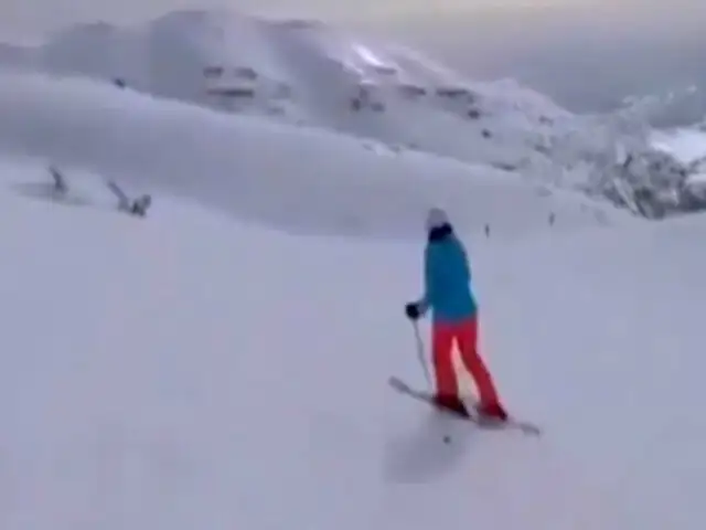 Esquiador grabó el preciso momento en el que derriban un misil