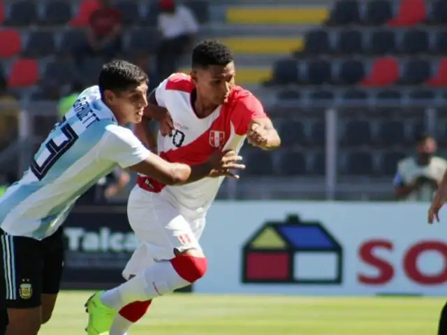 Sub 20: Perú queda eliminado del Sudamericano tras se derrotado 1-0 por Argentina