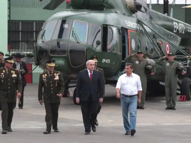 Piden investigar a Humala y Cateriano por compra de helicópteros con fallas