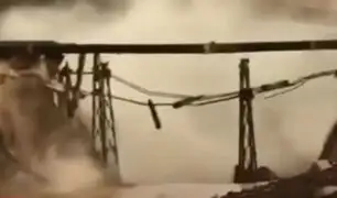 Puente colapsó debido a las fuertes lluvias en Chile