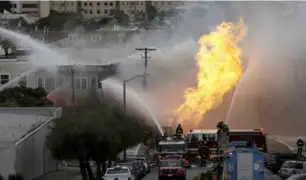 EEUU: explosión de tubería de gas provocó incendio