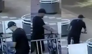 Miraflores: captan a sujeto robando bicicleta en avenida Benavides
