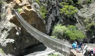 Áncash: puente Pukayacu a punto de colapsar por intensas lluvias