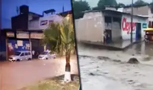 Intensa lluvia afectó principales vías de la ciudad de Jaén