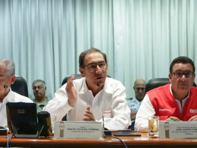Presidente Vizcarra: cada ministro se encargará de una región afectada por las lluvias