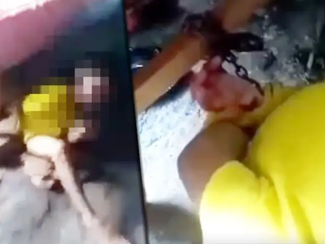 Chiclayo: agentes de la policía rescatan a niño que estaba encadenado dentro de una vivienda