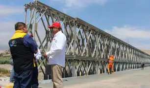 Moquegua: se reanudó tránsito vehicular por el puente Montalvo