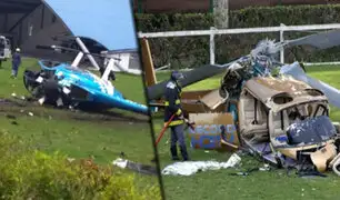 Ecuador: helicóptero se estrella en concurrido parque y deja varios heridos