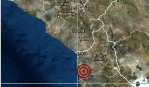 Sismo de magnitud 5.0 sacudió a Tacna