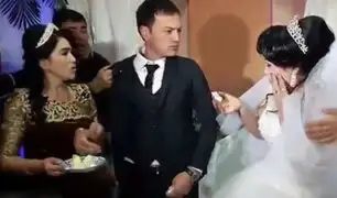 Novio abofeteó a su pareja en plena ceremonia de boda