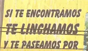 Iquitos: colocan carteles donde advierten que lincharán a ladrones
