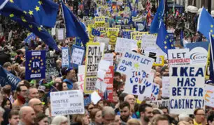 Brexit: miles marcharon en Londres para exigir nuevo referéndum