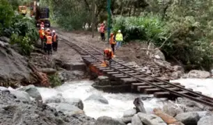 Intensifican trabajo para restablecer vía férrea Machu Picchu-Hidroeléctrica
