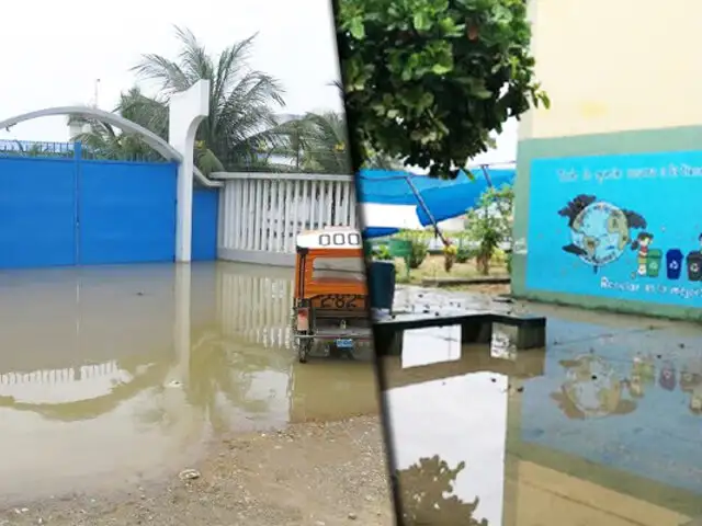 Tumbes: intensa lluvia afecta colegios y calles en la ciudad
