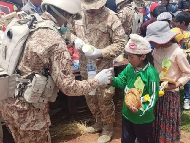Mirave: Ejército lleva ayuda a pobladores afectados por huaico