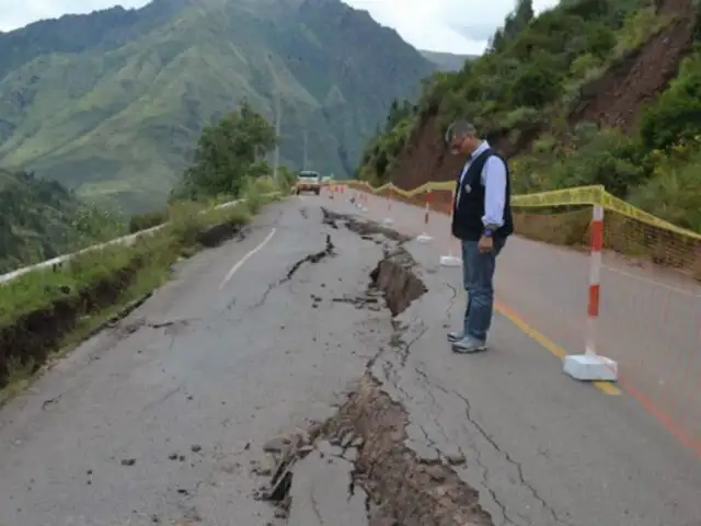Cierran carretera Cusco-Valle Sagrado a causa de daños por lluvias