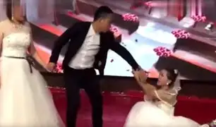 Se vistió de novia, llegó a la boda de su ex y le rogó que se casara con ella [VIDEO]