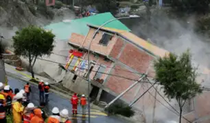 Mire los impresionantes derrumbes de casas en Bolivia