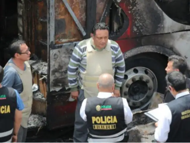 Bus incendiado: dictan 7 meses de prisión preventiva contra chofer y copiloto