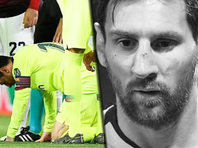 Champions League: Lionel Messi sufrió un corte en el rostro enfretando al  Manchester United