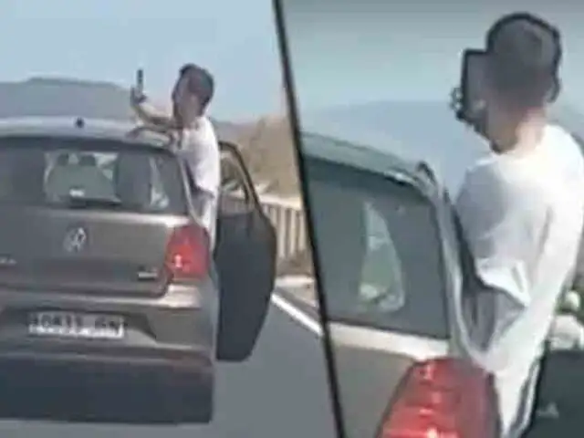 España: joven intenta sacarse un selfie arriesgando su vida en autopista