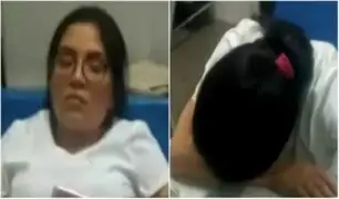 Enfermeras son captadas durmiendo en vez de atender a heridos de accidente