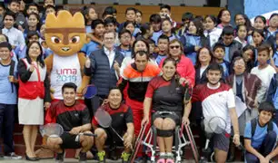 Realizan clase de Parabadminton en colegio a 100 días de los Parapanamericanos