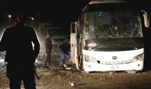 Egipto: más de 15 heridos deja explosión de autobús turístico