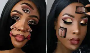 Maquilladora crea increíbles ilusiones ópticas en su rostro