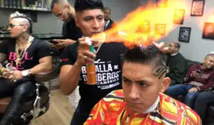 Miraflores: barberos cortan el cabello con fuego a clientes