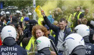 Bélgica: "chalecos amarillos" protestan por elecciones