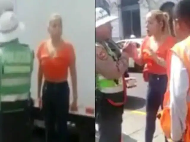 Mujer que insultó a policía se disculpa y dice que perdió los papeles