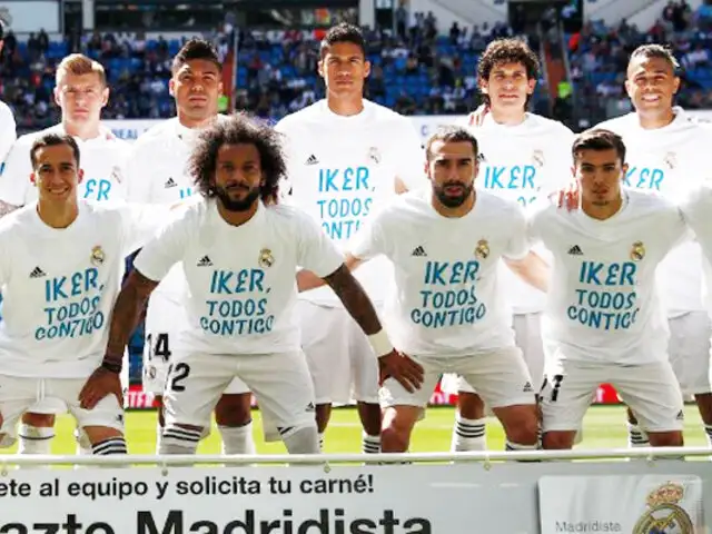El Real Madrid homenajea a Iker Casillas en encuentro por la Liga