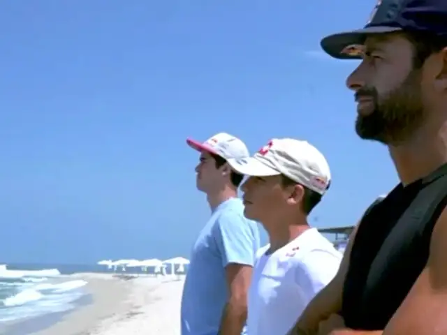 Diego Elías y Ángelo Caro cumplieron reto de surf en Punta Hermosa