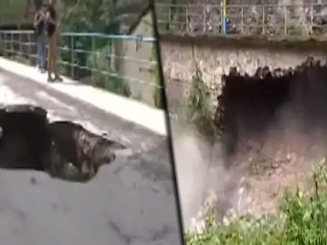 Apurímac: hombre cayó en una enorme grieta formada por crecida de río