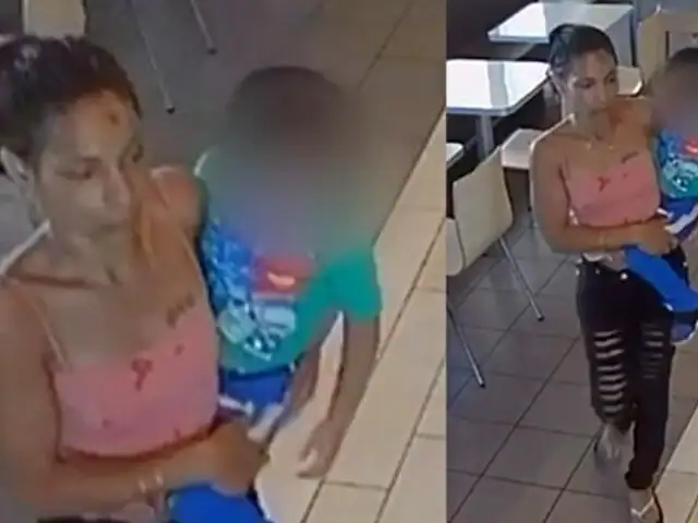 Captan a mujer intentando secuestrar a niño en conocido restaurante de comida rápida