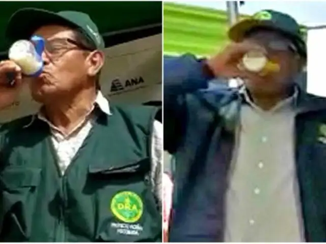Huancayo: funcionarios participan de concurso de tomar leche en biberón